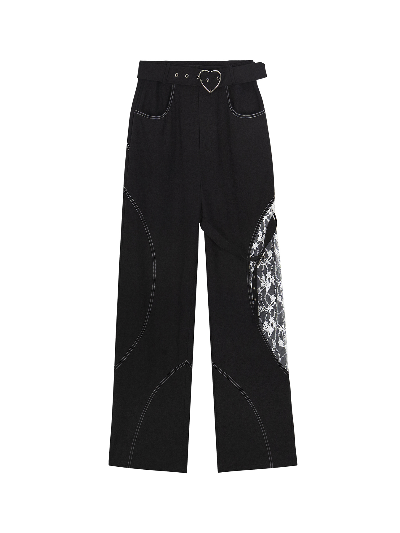 Title 5, High-waisted Ins Trendy Small Wide-leg Pants