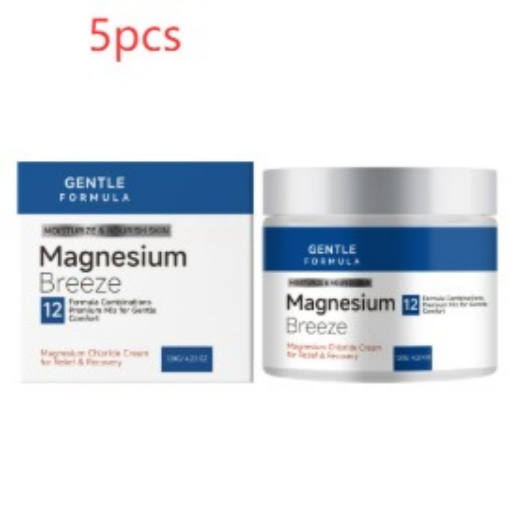 Magnesium Breeze Moisturizing Body Cream, Gentle Hydrating Soothing Skin Massage Lotion For Daily Body Care