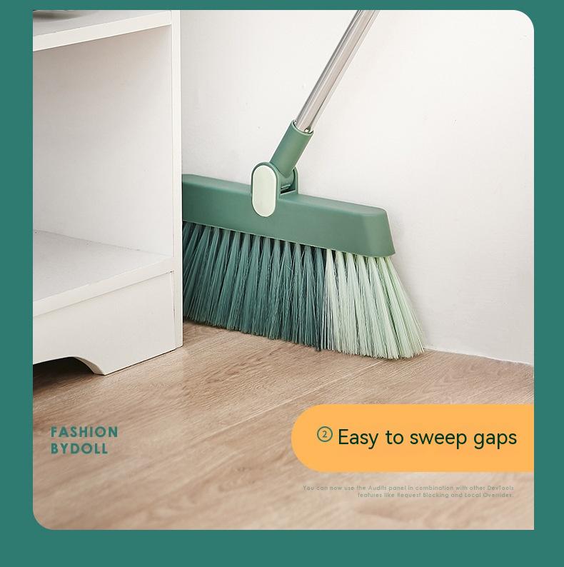 Standing Broom With Comb Teeth Dustpan Set 13