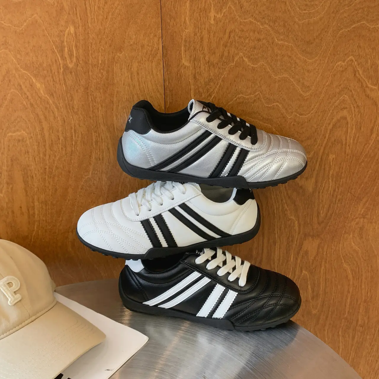 Hot Selling German Training Sneakers Women 2026 Summer New Versatile White Shoes Casual Lightweight Flat Agam Board Sneakers