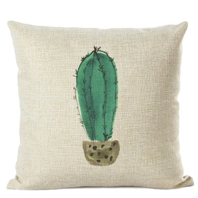 Cactus Cotton Linen Cushion Cover Home Car Interior Color B - Shop at LoveMi