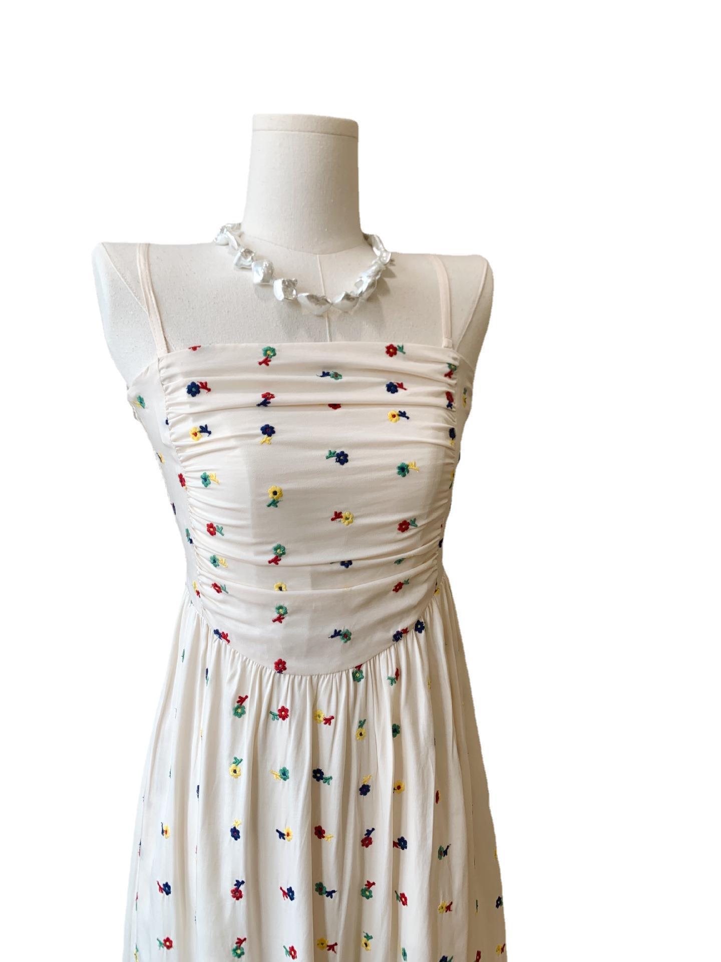 New Holiday Pleated Tube Top Dress Women's Long High Waist