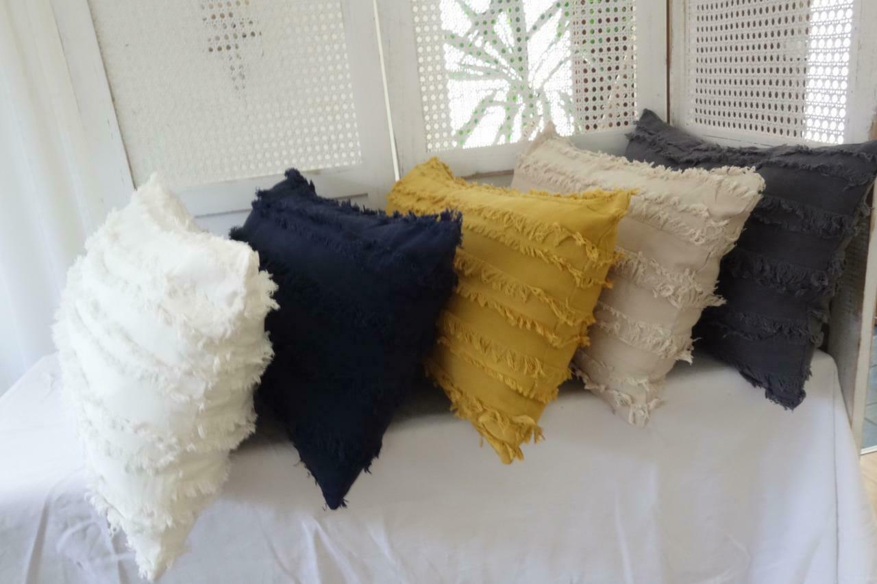Home Mix & Match Cotton Fringing Rectangle Home Decor Pillow Cushion Cover 30x50