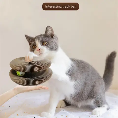 Pet Magnetic Folding Organ Toy Cat Scratch Board
