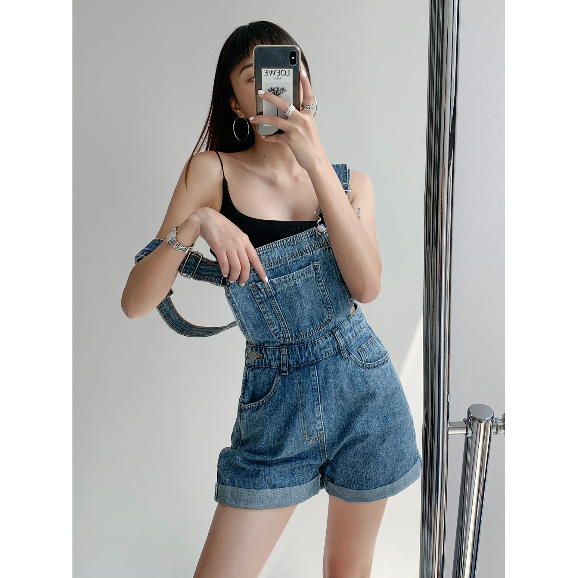 All match Slim Tooling One piece Hot Pants Blue - Shop at LoveMi