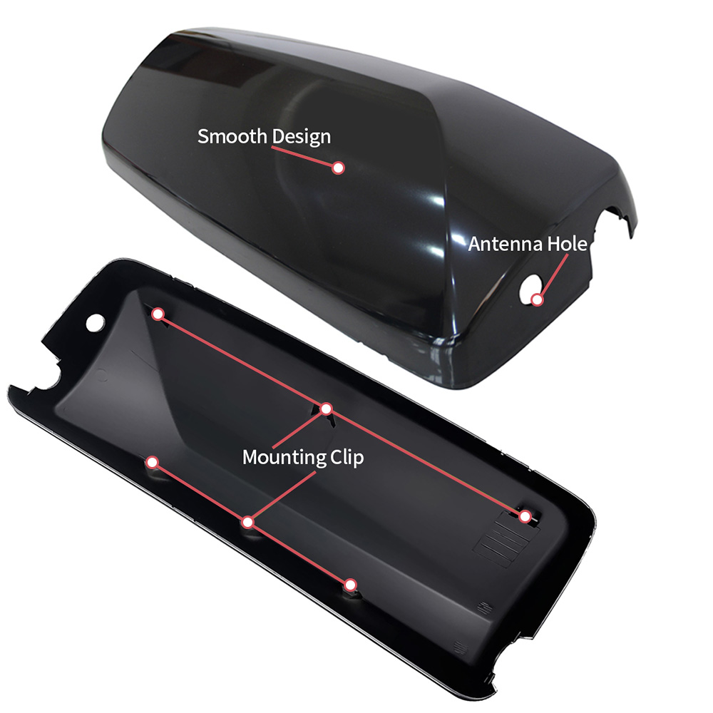 For 2004-2018 Volvo VNL Door Mirror Cover Black Set Driver&Passenger Side LH,RH - Image 4