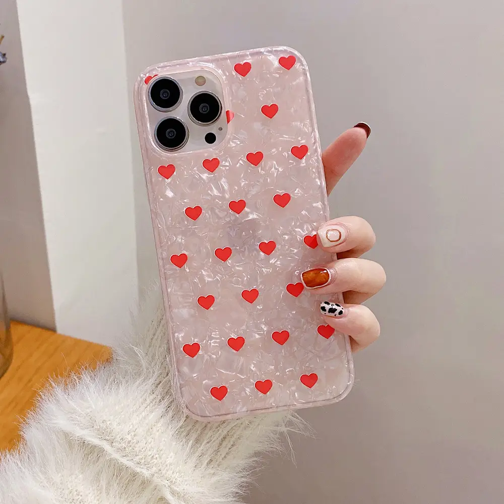 Shell Pattern Love Phone TPU Shell