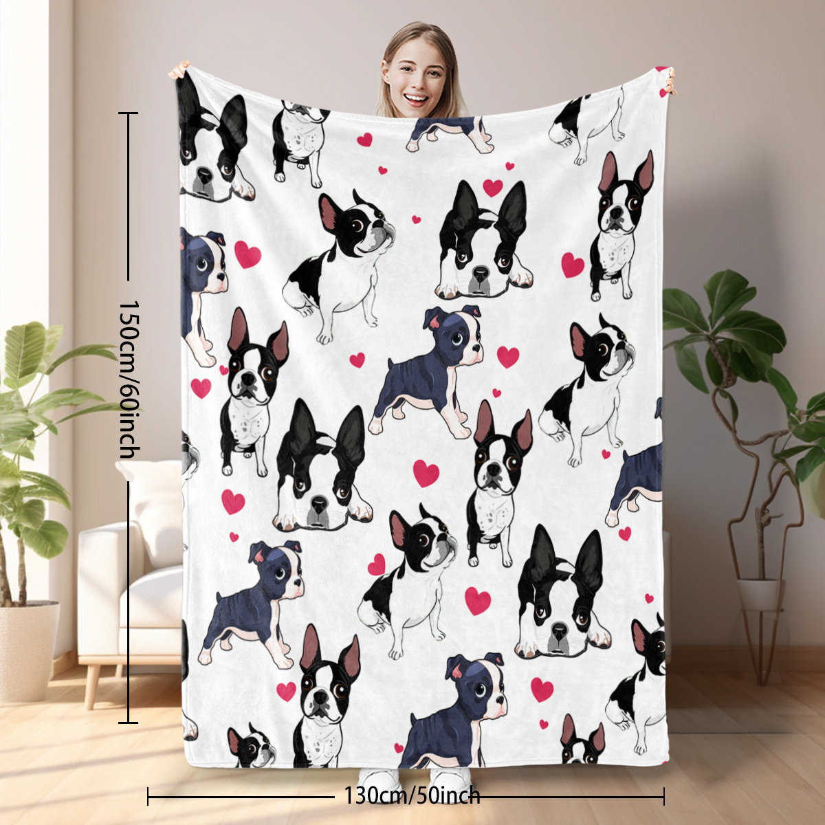 1pc Adorable Fleece Dog Blanket - Soft, Cozy, Lightweight, Warm, Flannel Throw For Couch, Bed, Sofa, Living Room Decor - Perfect For Snuggling Up On Chilly Days 130x150cm Temu Can Only Be Self-picked detail photo 9