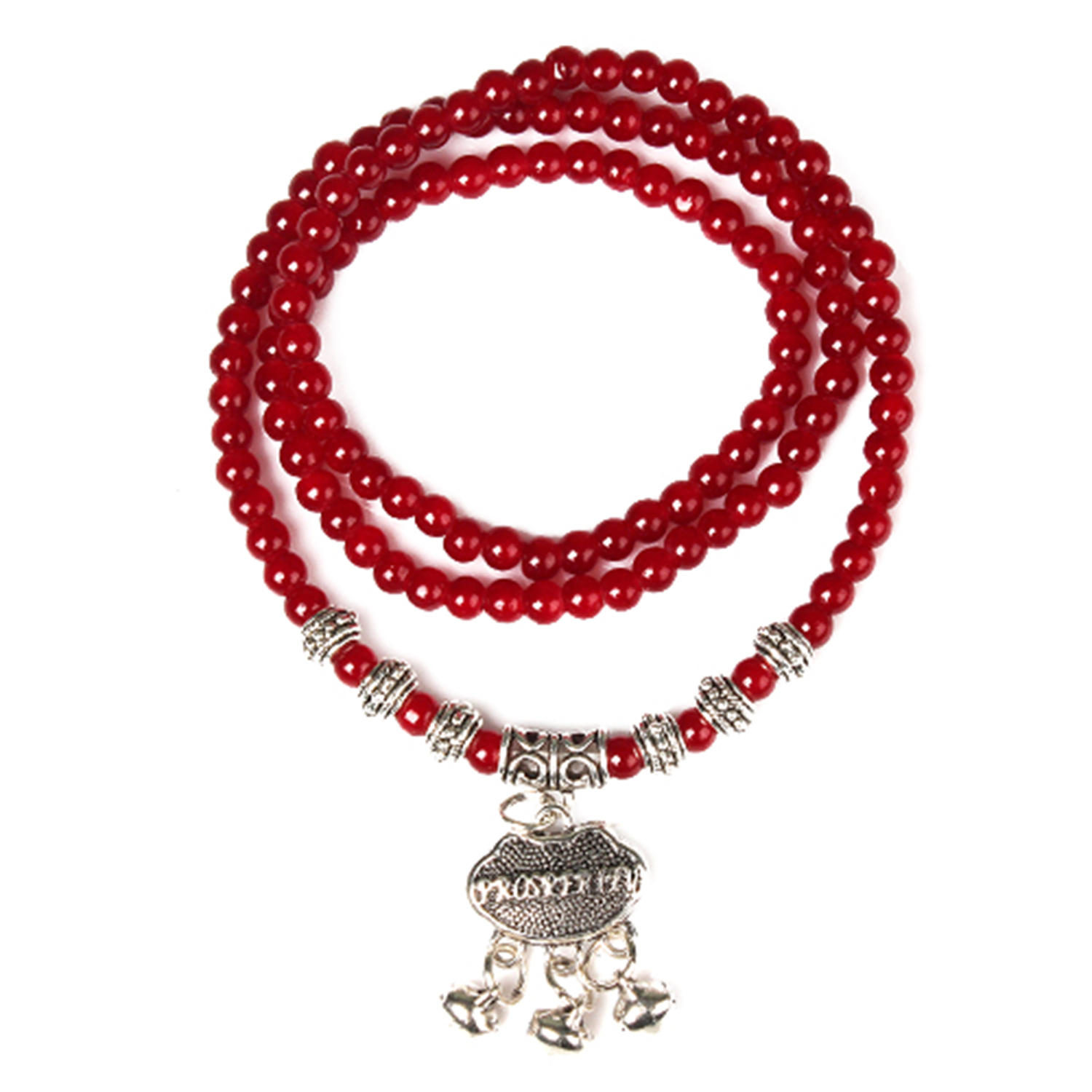 Natural Red Agate Beaded Bracelet Good Luck Healing Crystal Gemstone