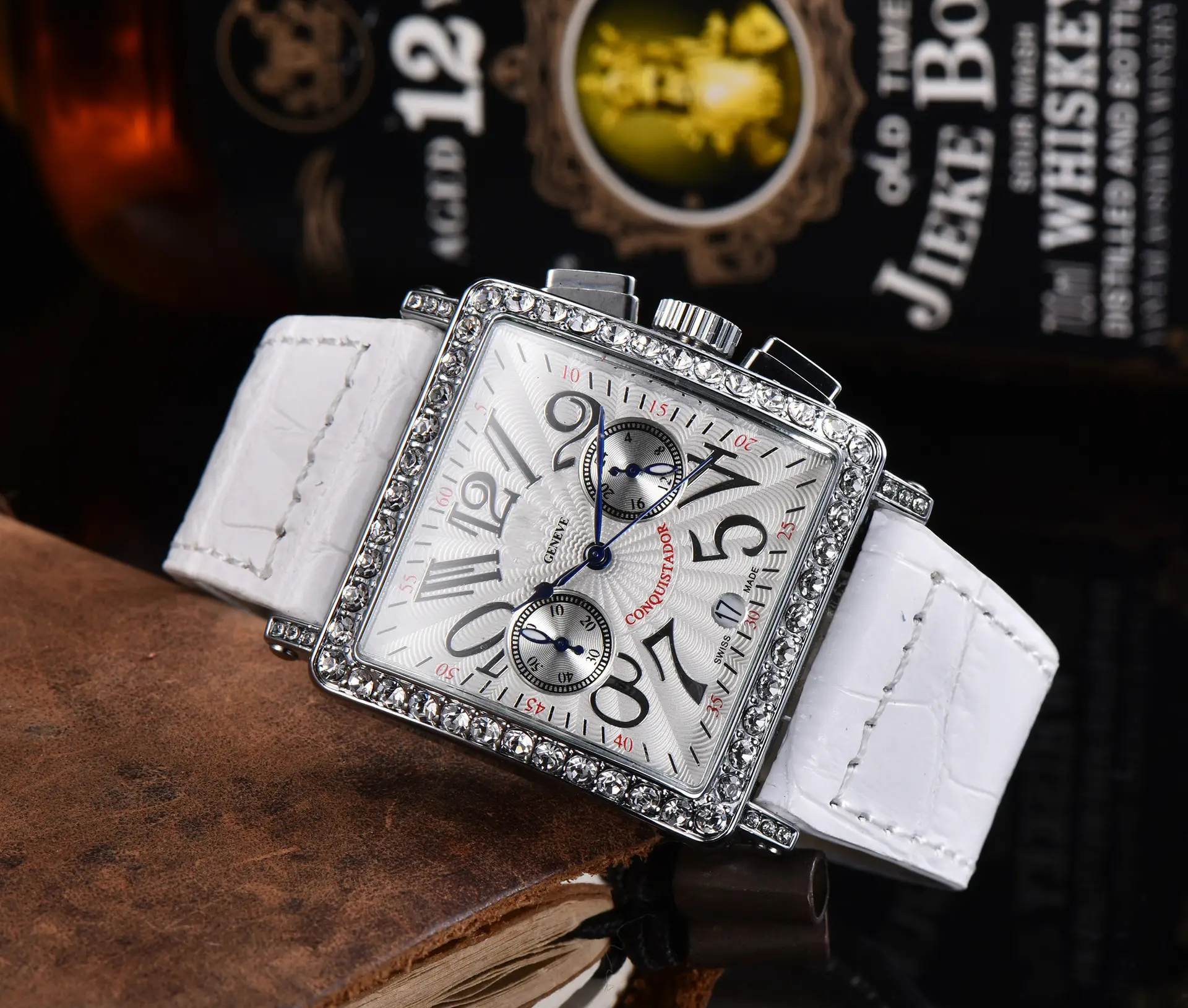 Men's Square 5-pin Quartz Flange Watch