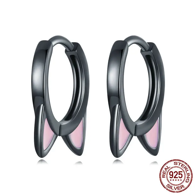 Cute Cat Ears Paw Print Earrings Female