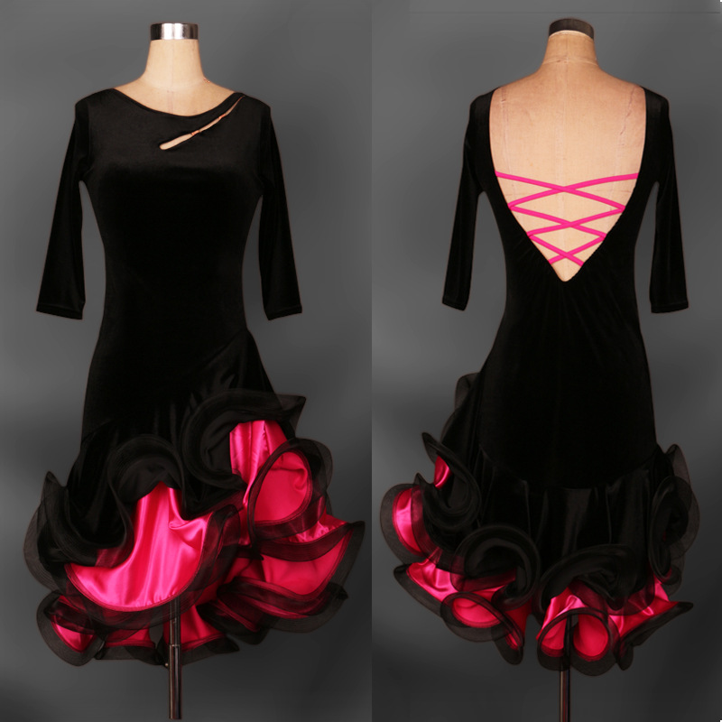 Black with rose red double