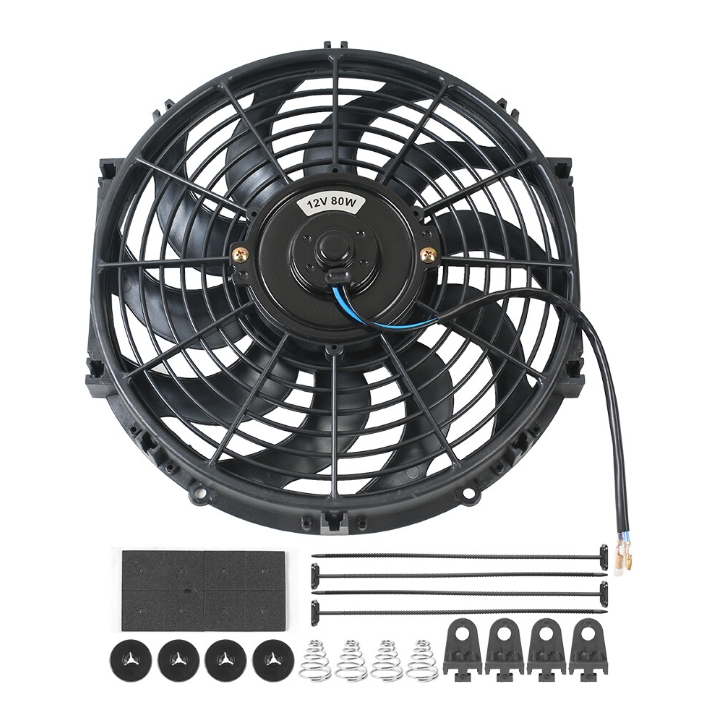 12 Inch Universal 12V 80W Electric Radiator Intercooler Slim Line Cooling Fan