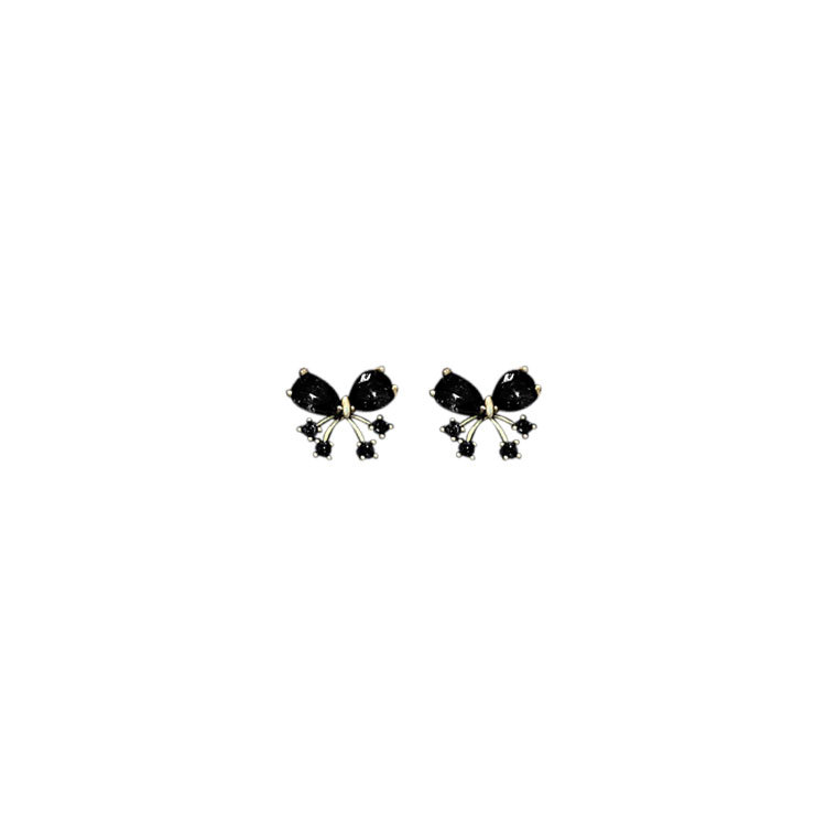 Vintage Petite Mini Delicate Stud Earrings Bow