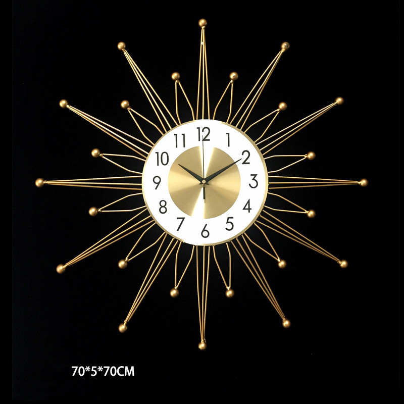Wrought Iron Wall Clock, Flower Shape, picture 5 of 5