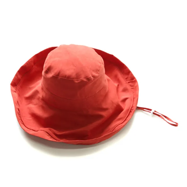 Summer Big Brim Double sided Sunhat Fisherman Hat Orange Red - Shop at LoveMi