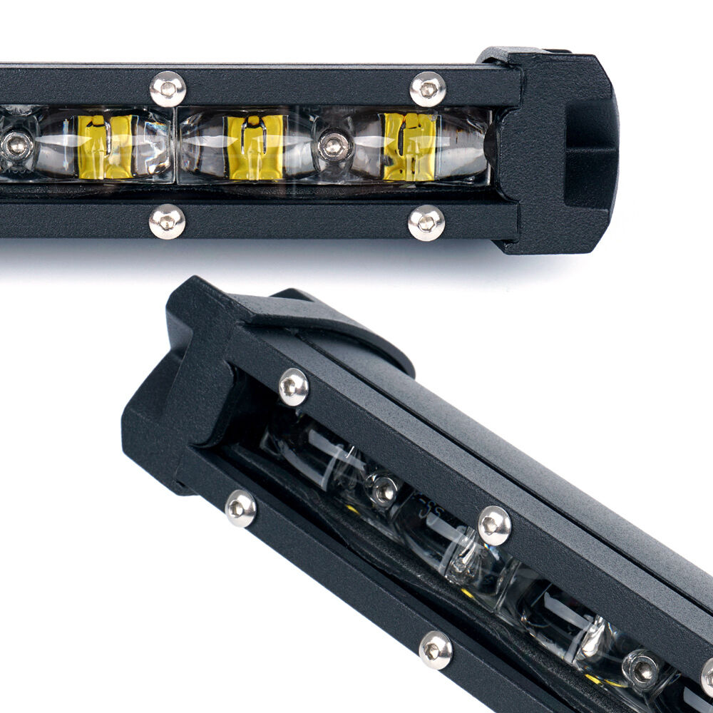36W CREE LED work light bar mounted on Ford F-150 bumper – 3600 lumen spot beam