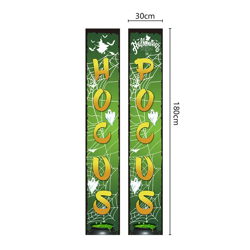 Halloween Couplet Undead Horror Skull Party Decoration Porch Flag
