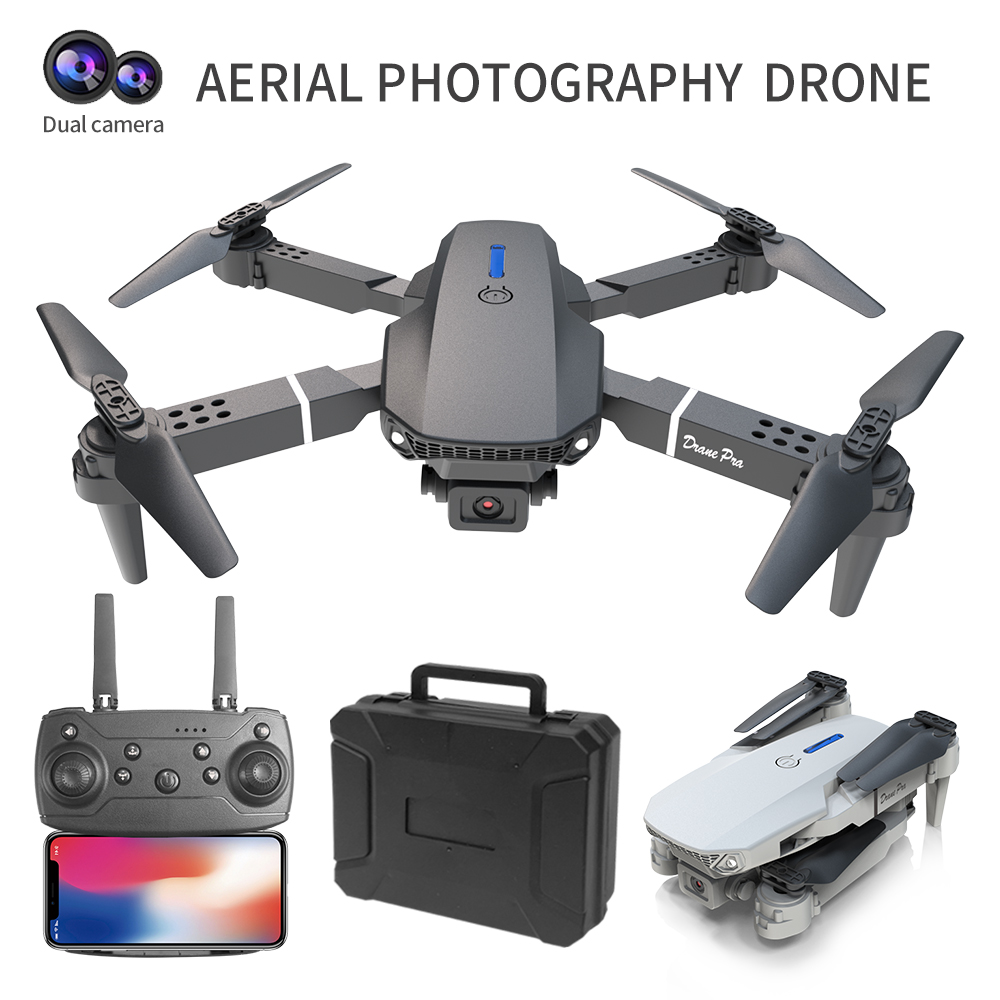 Drone HD Dual Camera Single Battery One Key Return WlFlConnection Aerial Photography UAV Optical Flow Height Remote ControlDrone Christmas Halloween Thanksgiving Gift