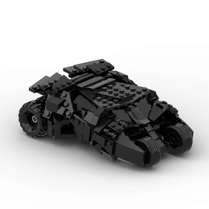 Assembled Model MOC Building Block Set Tumbler Batmobile