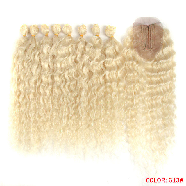 Fake High Temperature Silk Chemical Fiber Suit For Long Curly Hair 613Style - Shop at LoveMi