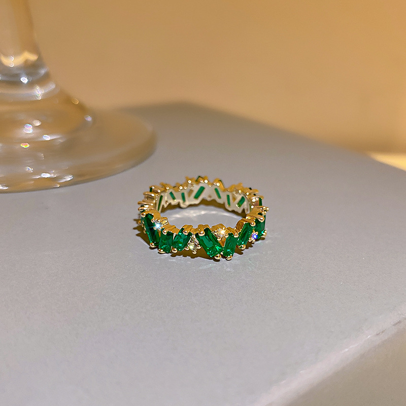 Real Gold Electroplated Diamond Zircon Ring