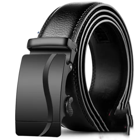 Belt Men's Leather Automatic Buckle Pure Cowhide