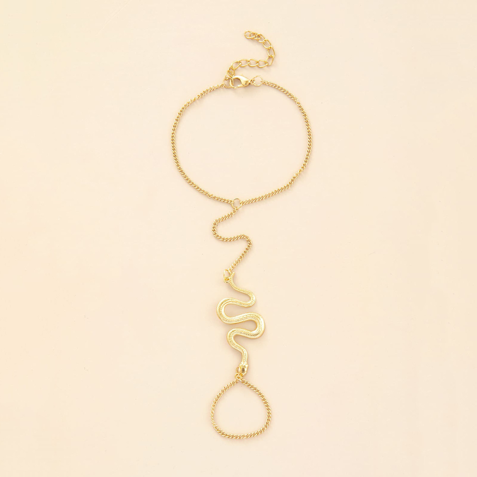 Butterfly Pendant Chain And Finger Bracelet