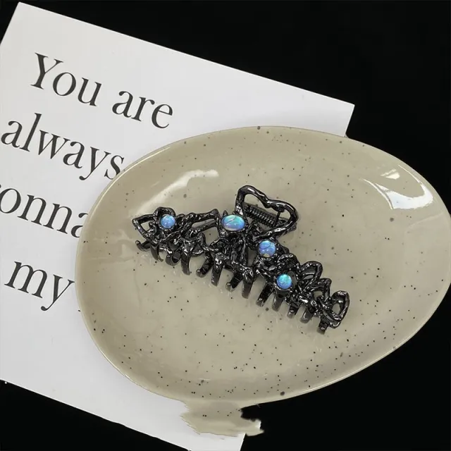 Metal Hairpin Female Summer Design Back Of The Head Gun Black Small Grip - Shop at LoveMi