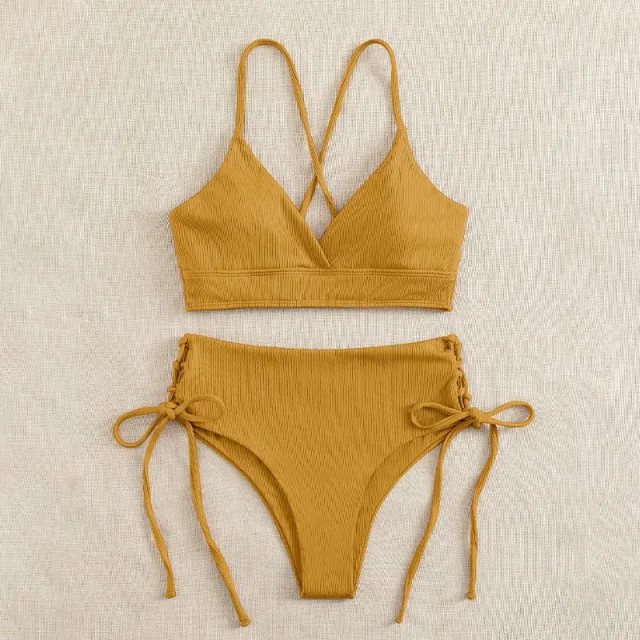 Bikini Split Swimsuit For Women Yellow - Shop at LoveMi