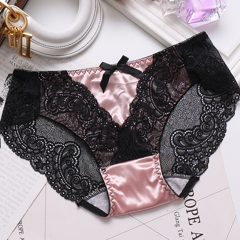 Title 3, Hollow Transparent Lace Sexy Mid-waist Seamless...