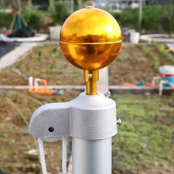 Flagpole Top Gold Ball Aluminum Plate Pressed Gold Oxidation Square Flagpole Top