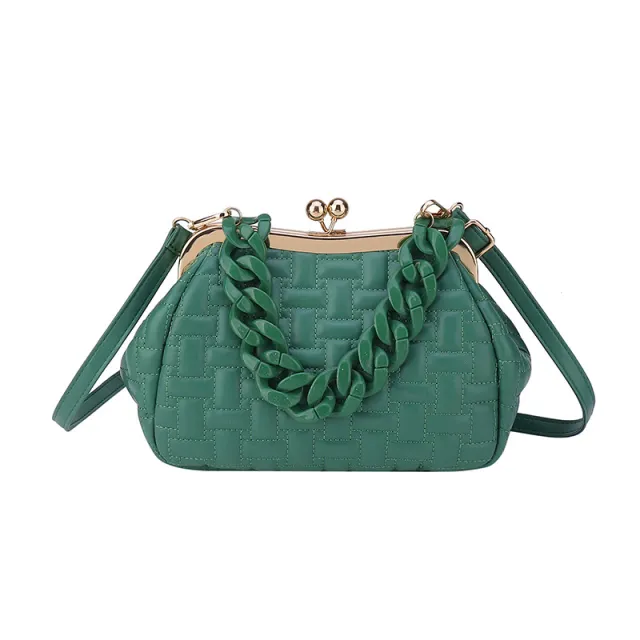 Small Design Pleated Single Shoulder Messenger Bag For Women Green - Shop at LoveMi