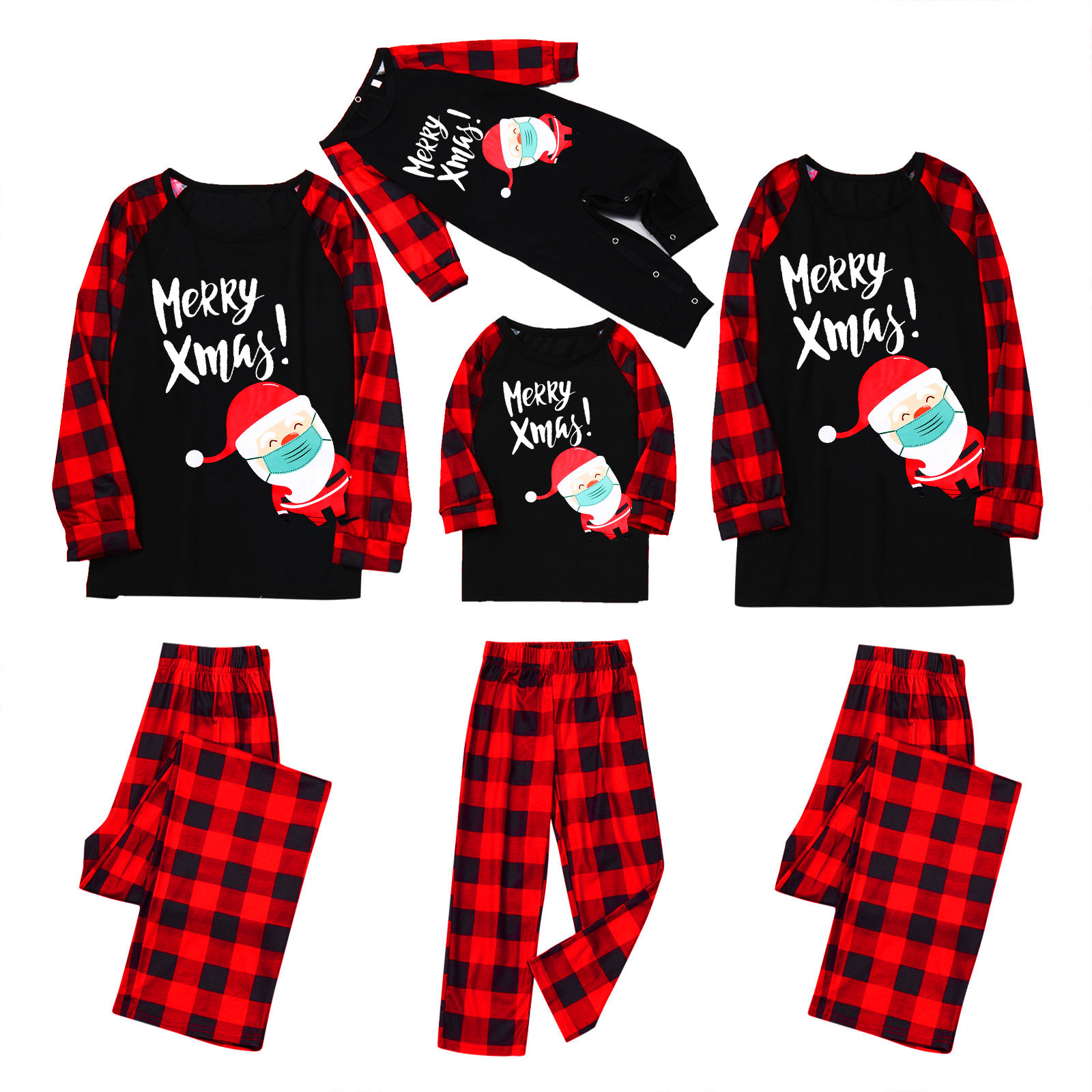 Christmas Cartoon Print Pajamas Set Photo Color Female Xl - Shop at LoveMi