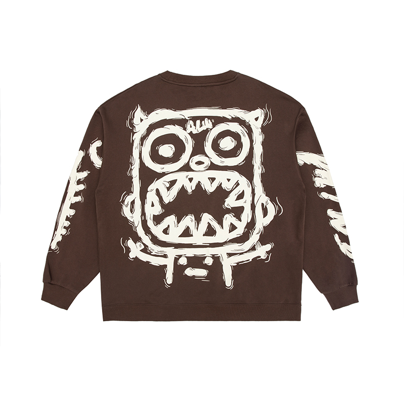 Airflow Little  Round Neck Trendy Brand Shirt Loose Casual Couple Sweater Men's Trend