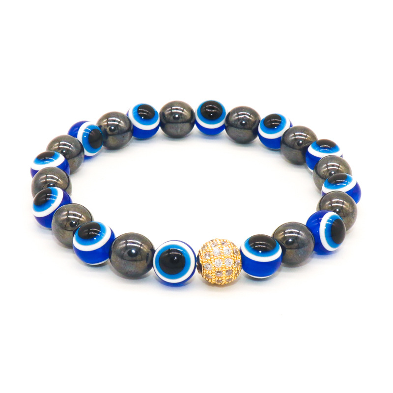 Frosted Bead Single Loop Tiger Eye Stone Bracelet