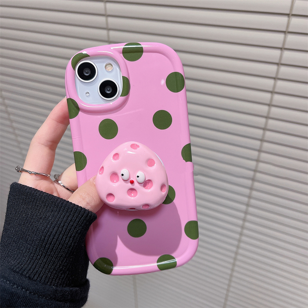 Poka Dot Cheese Bracket Anti Drop Mobile Phone Shell - Image 3
