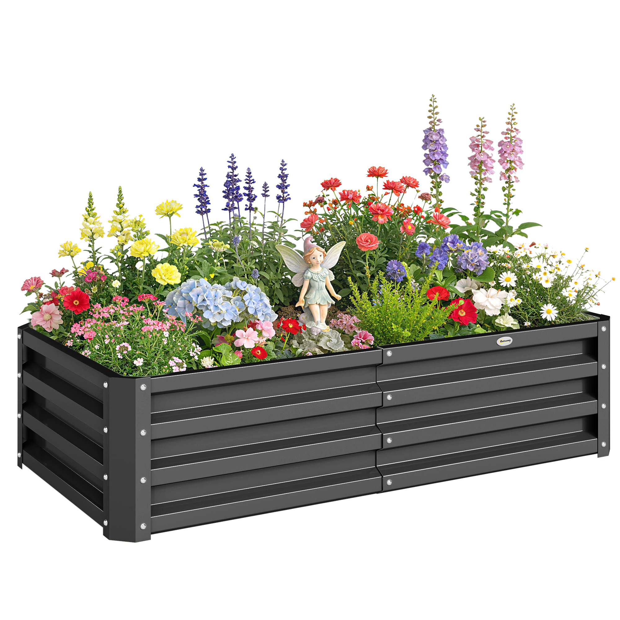 Garden Elevated Flower Beds, Galvanized Outdoor Planting Boxes, Suitable — image 10