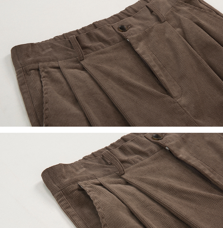 Title 2, Vintage corduroy casual broek voor heren Koreaa...