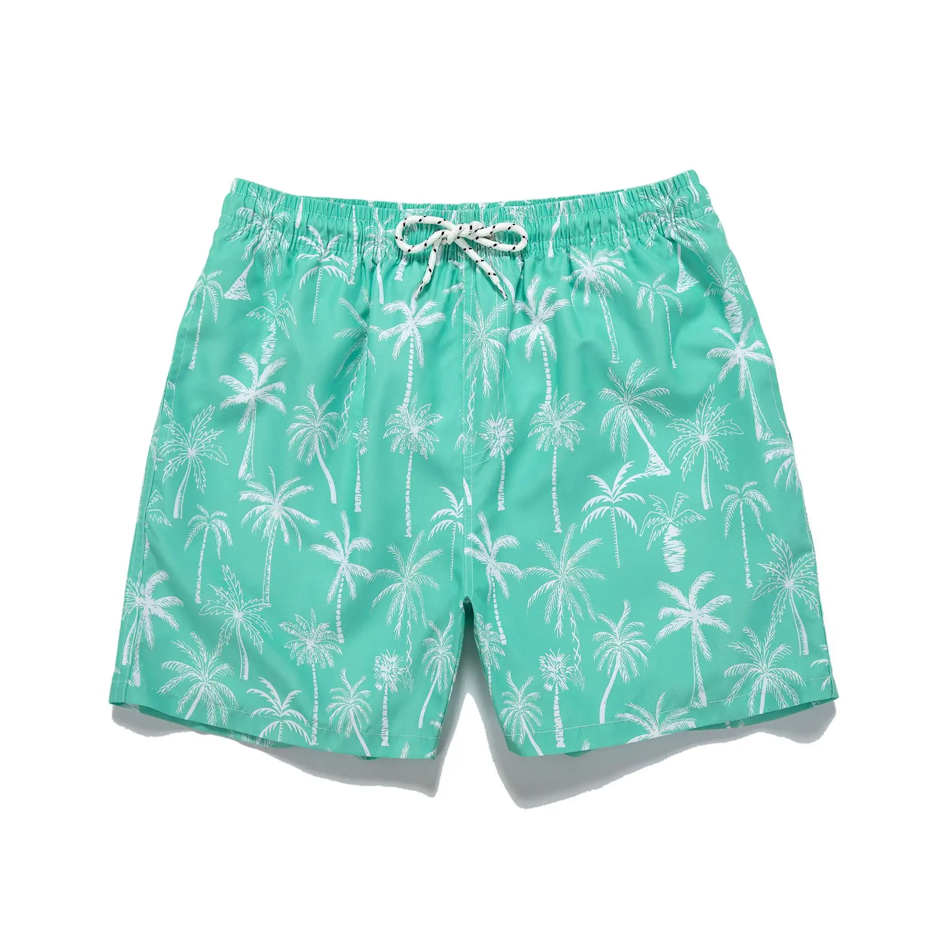 Summer New Men's Coconut Print Drawstring Loose Five-point Pants Leisure Vacation Ins Beach