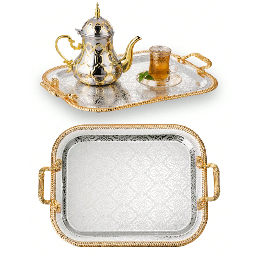 Rectangle Serving Tray With Handles For Gift Serving Tray