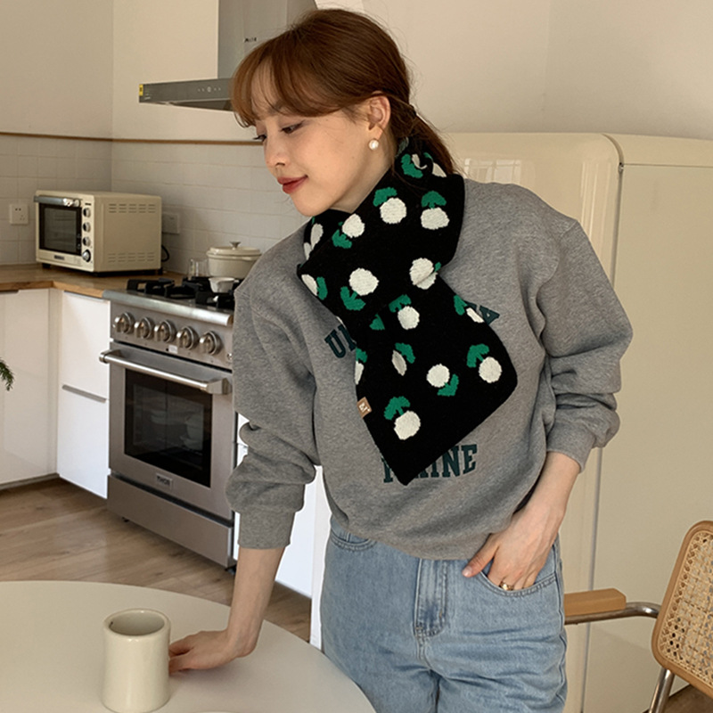 New Jacquard Tulip Wool Scarf Female