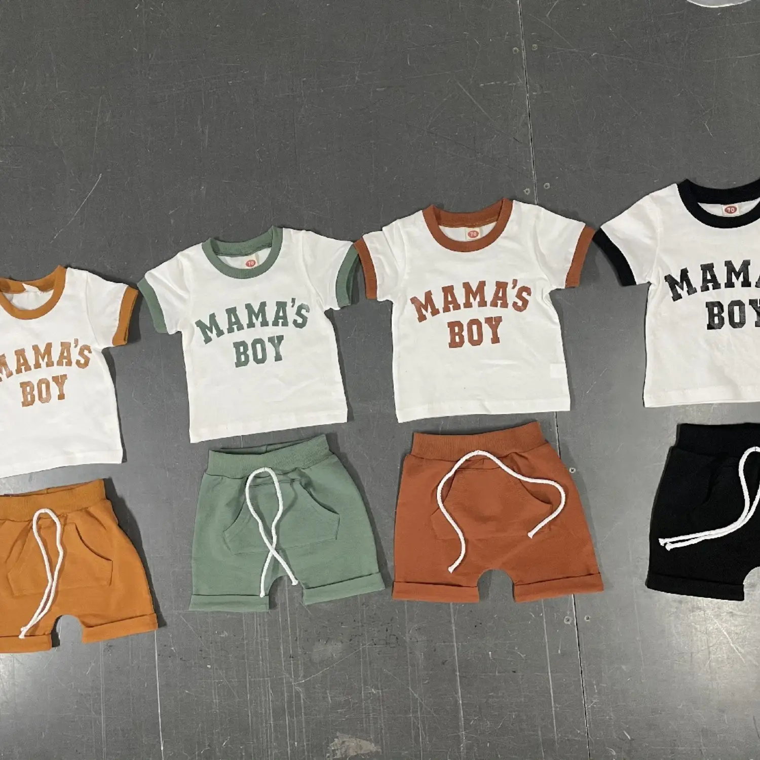 Children's Printed Short Sleeve And Shorts Set