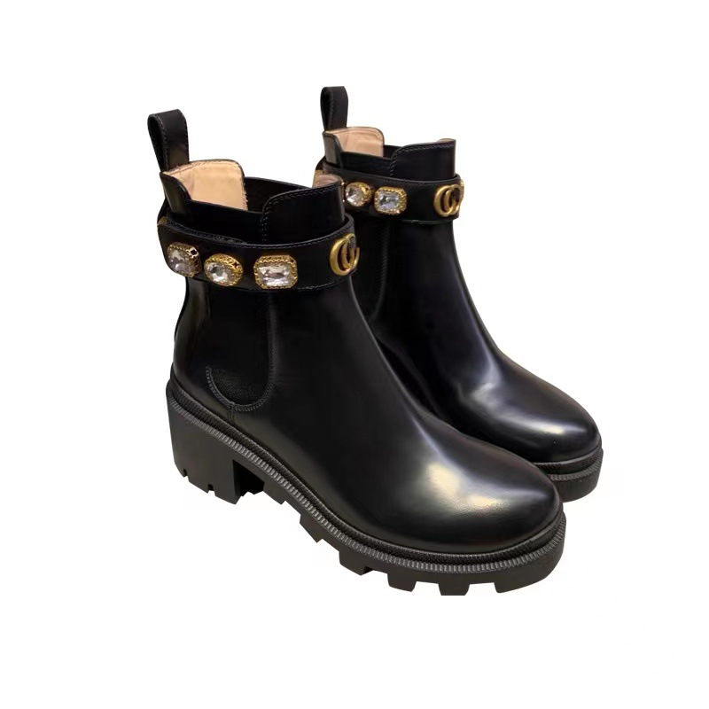 Title 5, Round Toe Black Wear-resistant Sgs Martin Boots