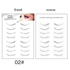 Lower Eyelashes Tattoo Sticker Disposable Waterproof - Eyelash 02 - View 1