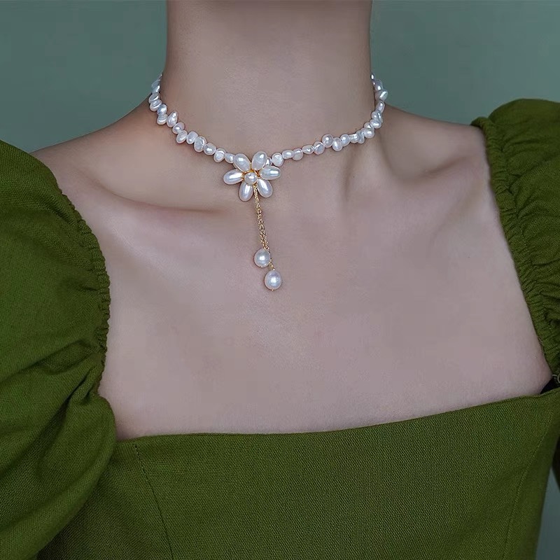 Natural Freshwater Pearl Copper Plated 14K Gold Necklace