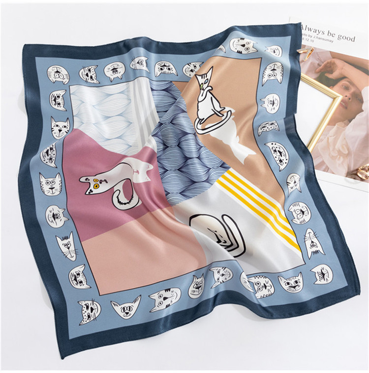 Female Silk Silk Small Square Scarf