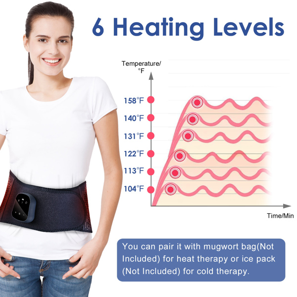 Lower Back Massager Heating Pad Cordless Heating Pad - Image 11