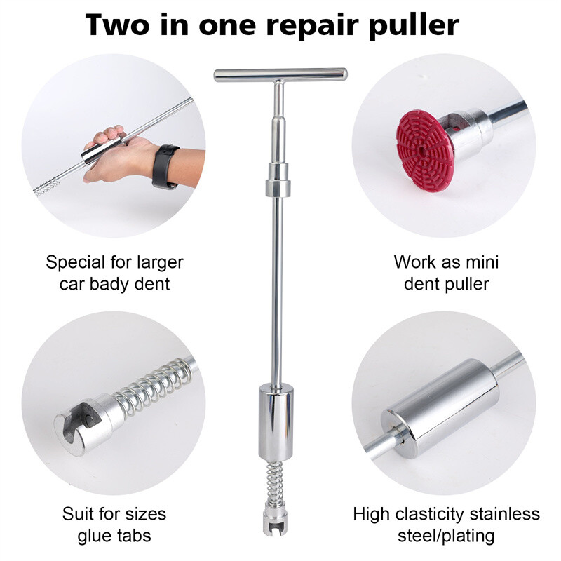 PDR Tools Car Paintless Kit Dent Puller Lifter Repair Removal Hail Tabs Glue Gun — image 7