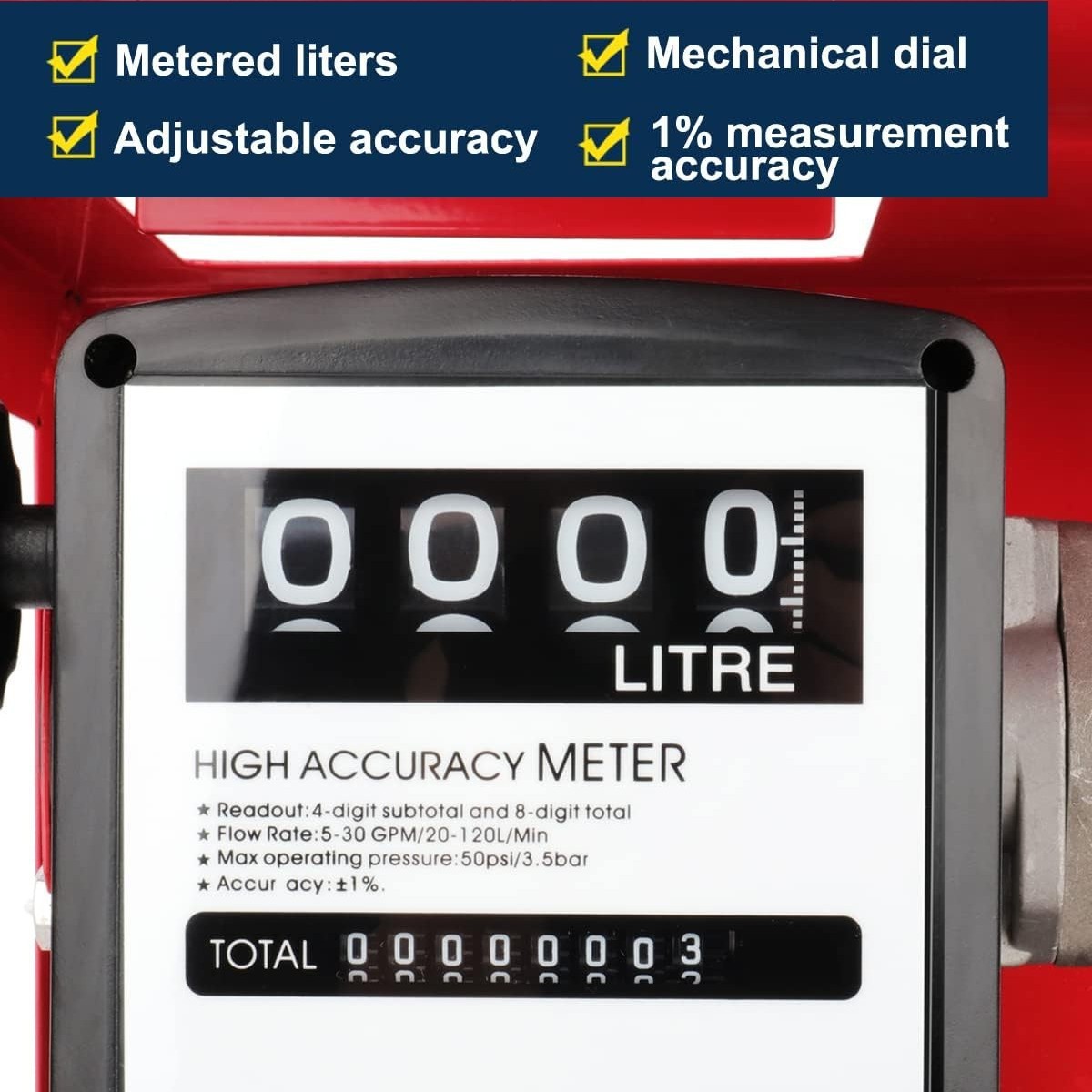 12V Oil Pump Metered D Iesel Fuel Transfer Kit 45L Min 260W With Auto Nozzle